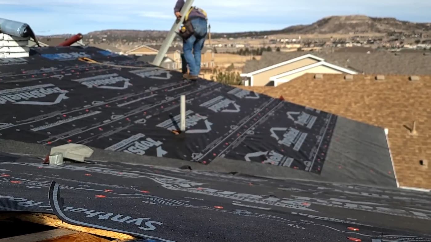 3O3 roofer installing a new roof in castle rock colorado