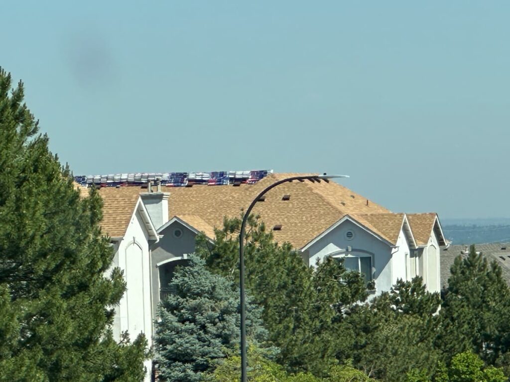 new roofing materials on residential roof