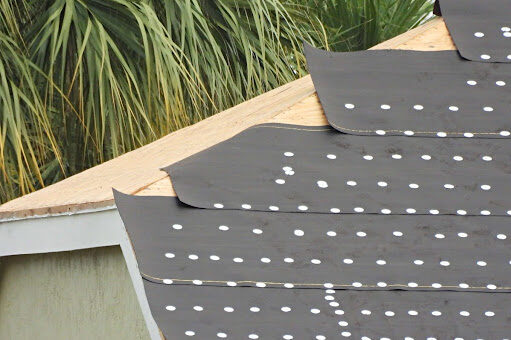 Roof underlayment on a residential roof