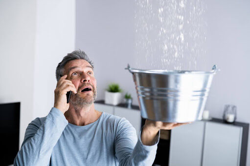 Water dripping from ceiling