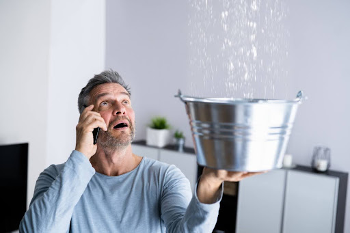 Water dripping from ceiling