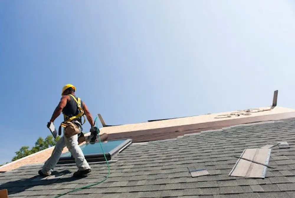 A Denver home having the roof replaced