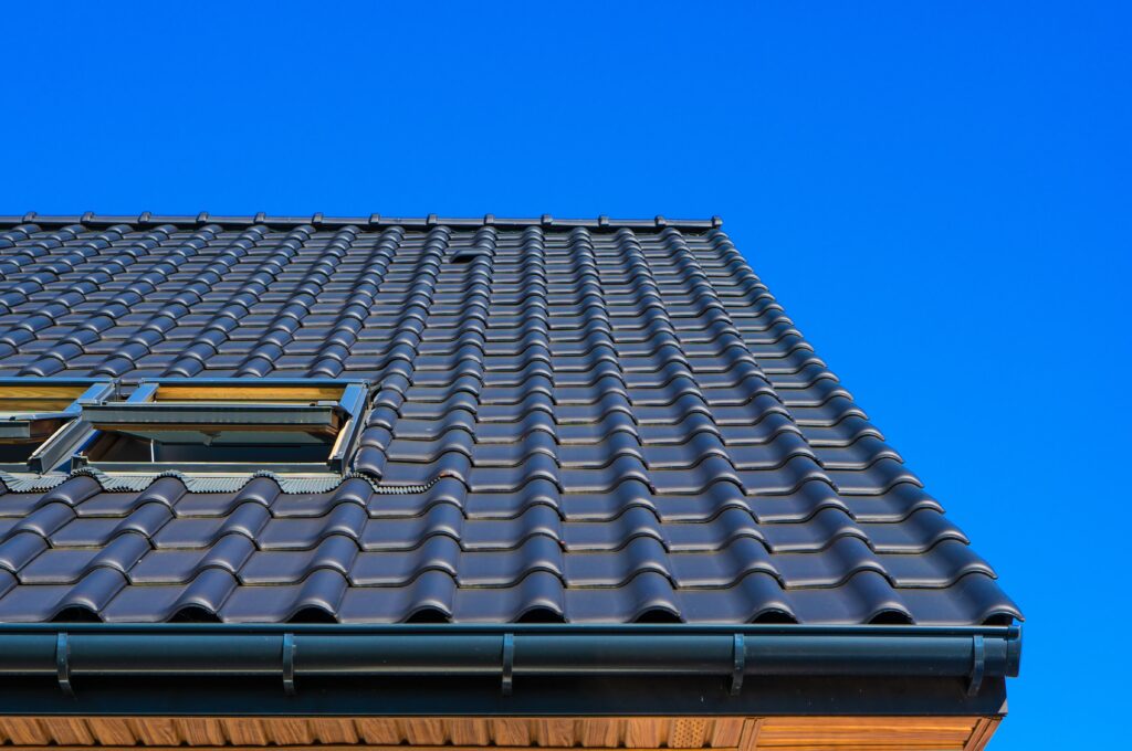 Freshly installed roof on a residential home.