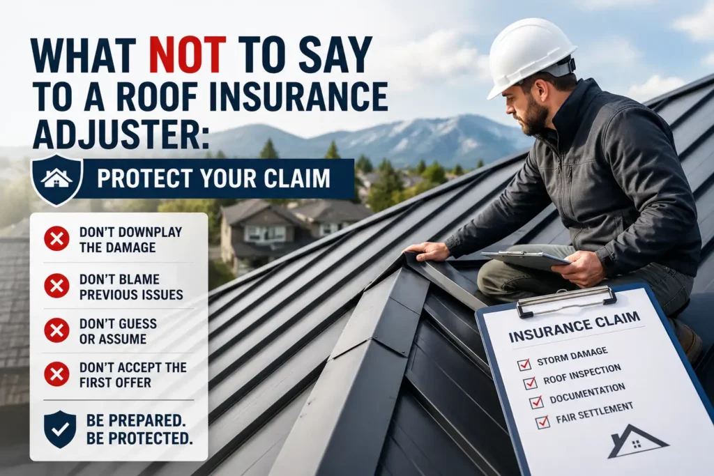 What Not to Say to a Roof Insurance Adjuster