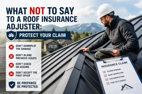 What Not to Say to a Roof Insurance Adjuster